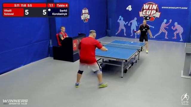 01:30 Соловей Виталий 2-3 Коробейник Сергей South 7 WIN CUP 26.08.2022 | TABLE TENNIS WINCUP смотреть онлайн