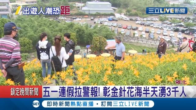 五一連假拉警報！彰化金針花海半天湧入