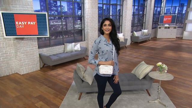 Studio 33 Crossbody Camera Bag with Floral Embellishment on QVC смотреть онлайн