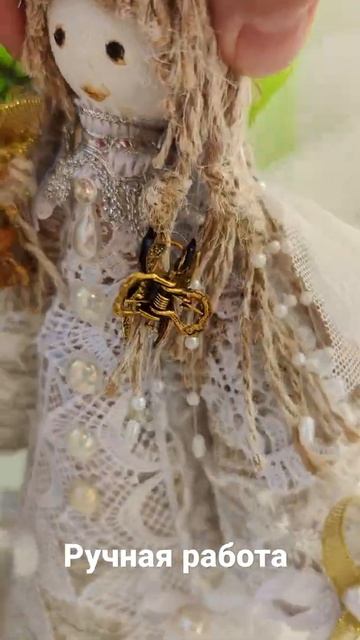 Angel, christmas decorations. Украшение к Рождеству - ангел ручной работы смотреть онлайн