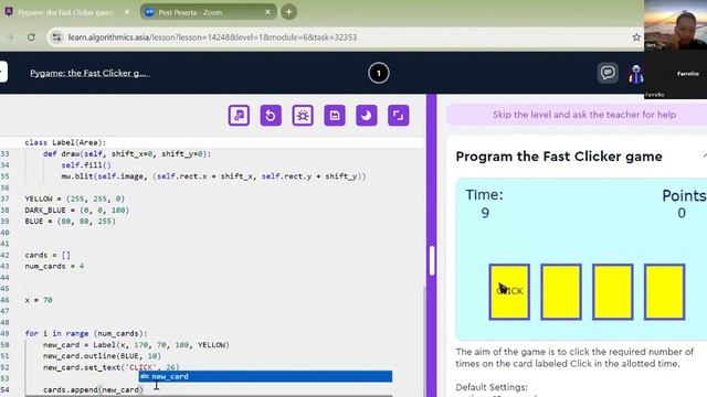 2024.08.06 Python Start - M6L4 The Fast Clicker Game Part 2 смотреть онлайн