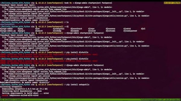 ModuleNotFoundError: No module named 'distutils'