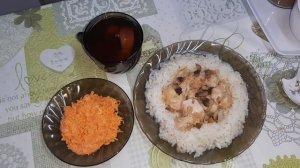 Расходы на питание. День № 17 и 18. Куриное филе в сырном соусе с рисом, рыбный суп.е