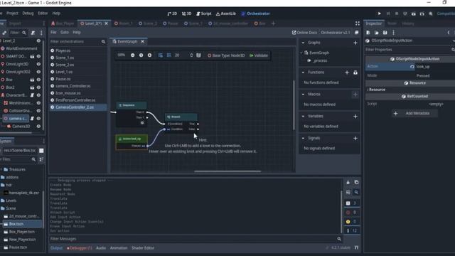 Simple Camera controller in Godot 4.2 Visual Scripting: Orchestrator смотреть онлайн