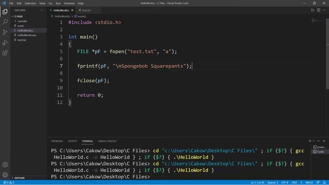 C writing files✍️ смотреть онлайн