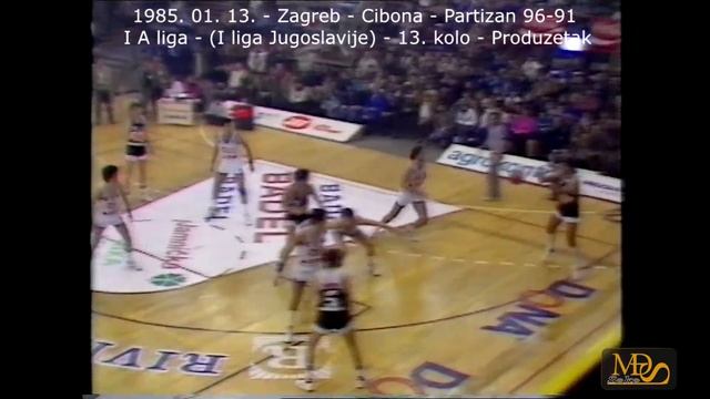 1985. 01. 13. - Zagreb - Cibona - Partizan 96-91 - I A liga (I liga YUG) - 13. kolo - Produzetak смотреть онлайн