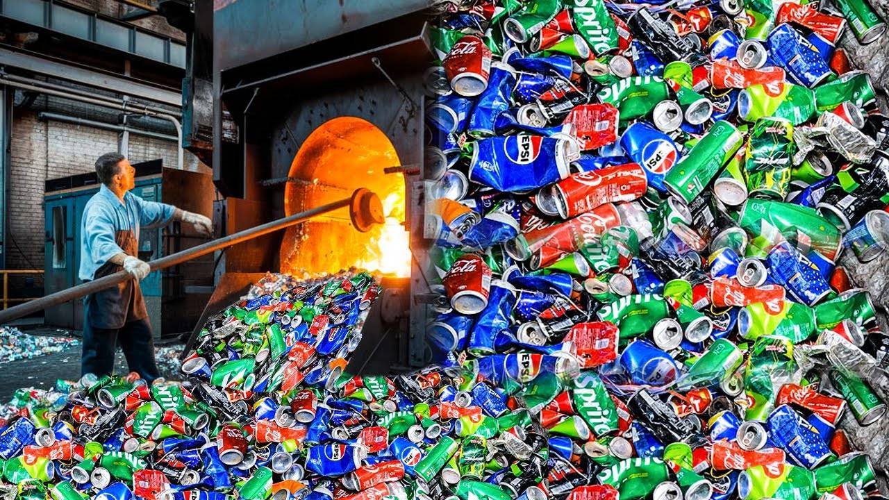 Удивительный процесс переработки алюминиевой жестяной упаковки и экскурсия по заводу По производству смотреть онлайн