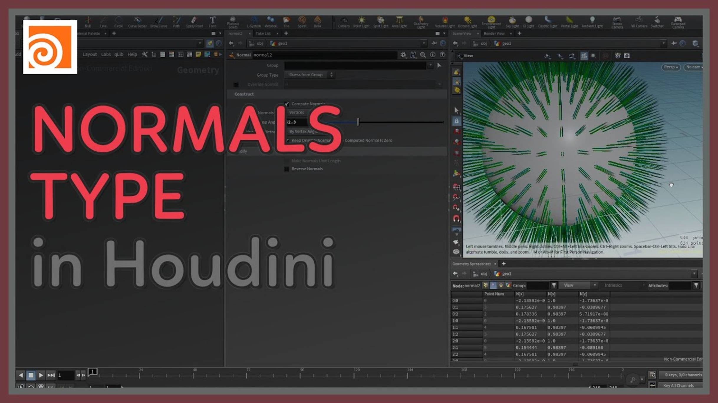54 Normals Type in Houdini смотреть онлайн