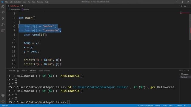 C swap values of two variables 🥤 смотреть онлайн