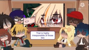 MHA and MLB react to Izuku and Marinette Afton || Part 2/2 || sorry for the wait ||