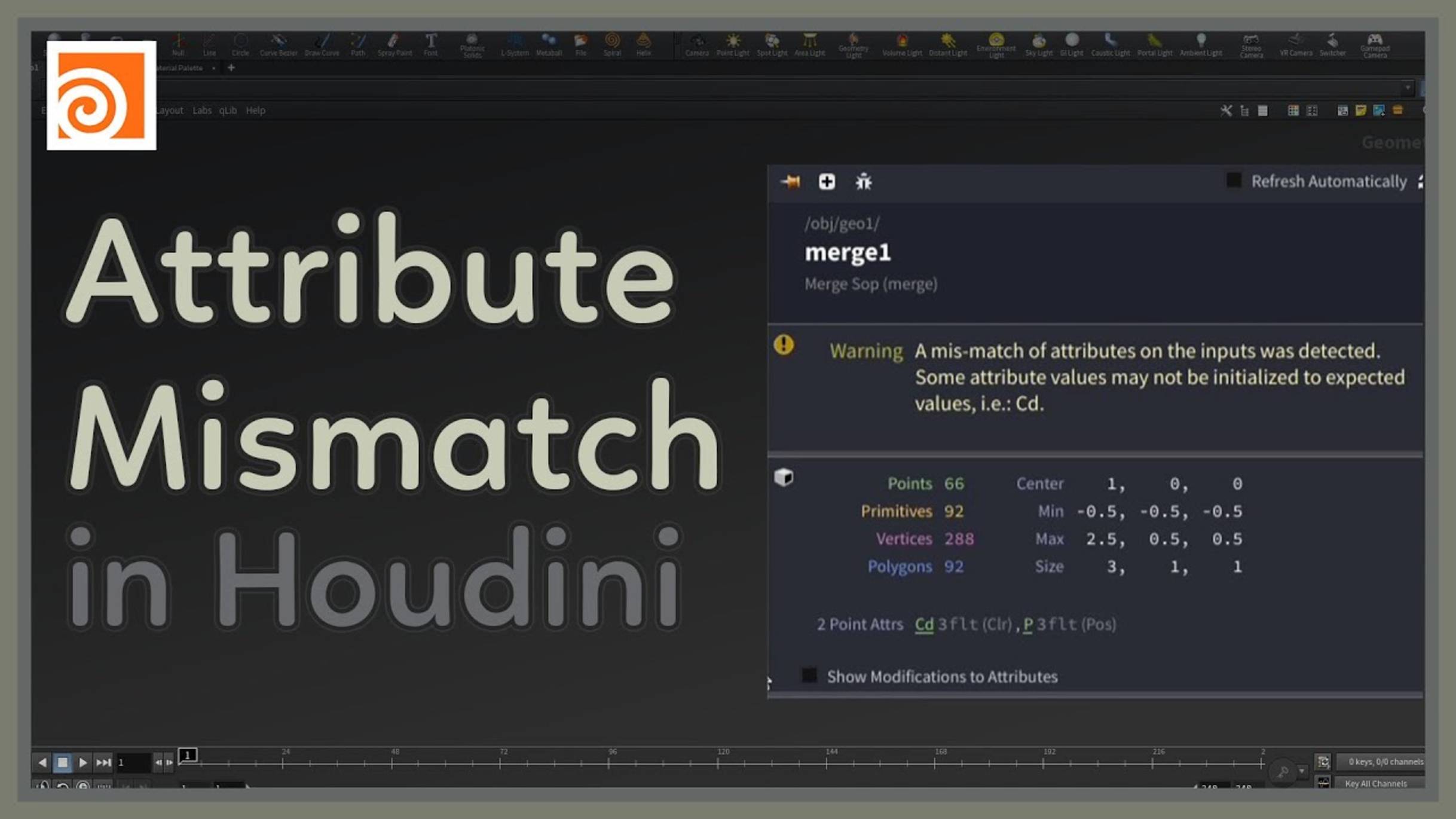 55 The Attribute Mismatch Warning in Houdini смотреть онлайн