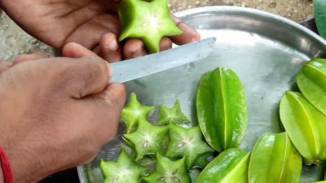 Fresh कच्चा star fruits पेस्ट/माखा | Spices Carambola fruit recipes | Kamranga смотреть онлайн