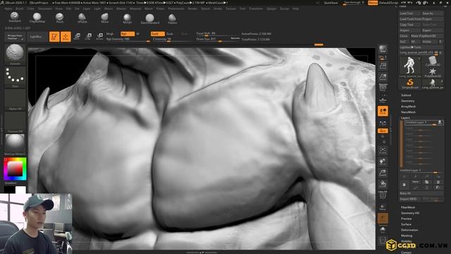 Tự học ZBrush | Mẹo làm rõ chi tiết trong ZBrush | CG3D TUTORIAL #zbrush #cg3d смотреть онлайн