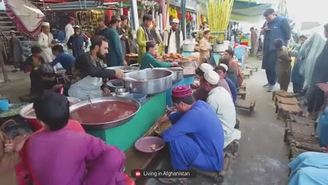 Завтрак в Афганистане ｜ Традиционная утренняя уличная еда ｜ Жареная печень смотреть онлайн