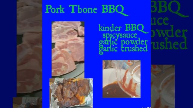 Pork tbone bbq🍒 with tomato paste and Kinder spicy smoke BBQ sauce in bottle смотреть онлайн