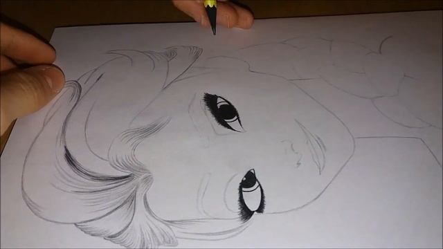 Speed Drawing Elsa (Frozen) смотреть онлайн
