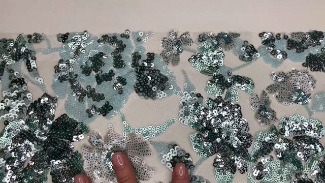 ПАЙЕТКИ НА СЕТКЕ ELIE SAAB ХОЛОДНАЯ МЯТА 17032435 смотреть онлайн