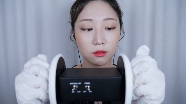 ASMR 잠이솔솔 오는 라텍스 귀마사지😴 Latex Gloves Ear Massage