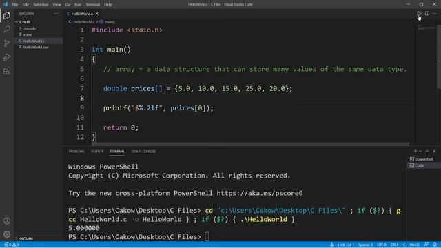 C arrays 🗃️ смотреть онлайн