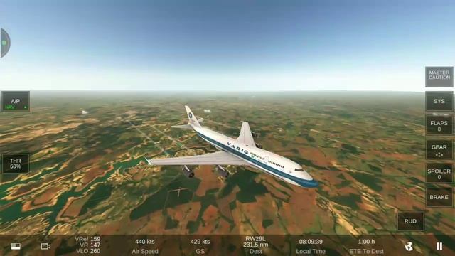 Boeing 747 Varig SBGL- - - SBBR - Real Flight Simulator смотреть онлайн