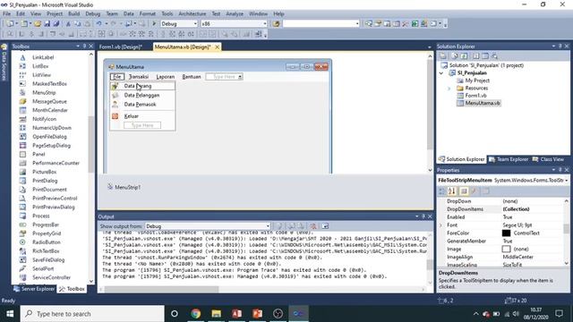 Menu Strip di Visual Studio смотреть онлайн