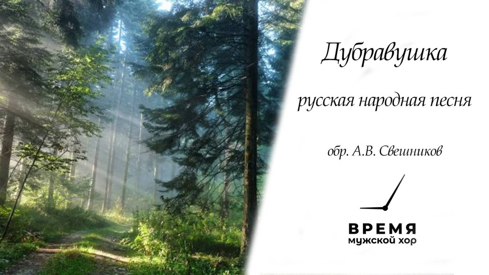 "Дубравушка", обр. А.В. Свешникова | Мужской хор "Время" смотреть онлайн