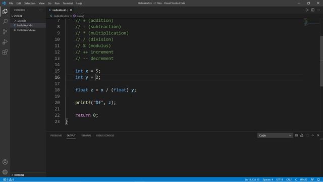 C arithmetic operators ➗ смотреть онлайн