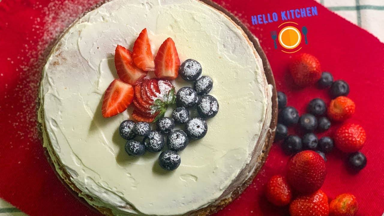 Бисквитный торт с творожным кремом | Воздушный бисквит и нежный творожный крем😍 Рецепт смотреть онлайн