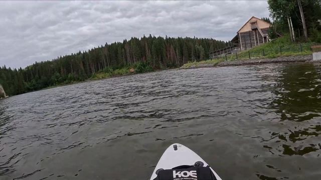 Сап с электромотором на Каме. Архитектурно-этнографический музей «Хохловка» вид с Камы. #сап смотреть онлайн
