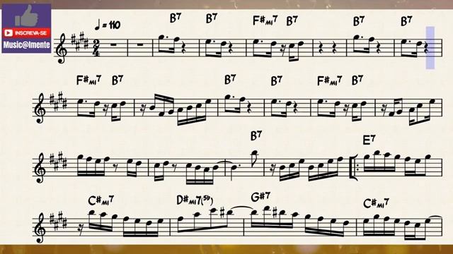 Um Tom Para Jobim SIVUCA [Partitura para sax alto] Com playback(360P) смотреть онлайн