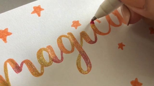 HOW TO: blend with gel pen metallic glitter sakura смотреть онлайн