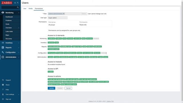 Zabbix User Roles смотреть онлайн