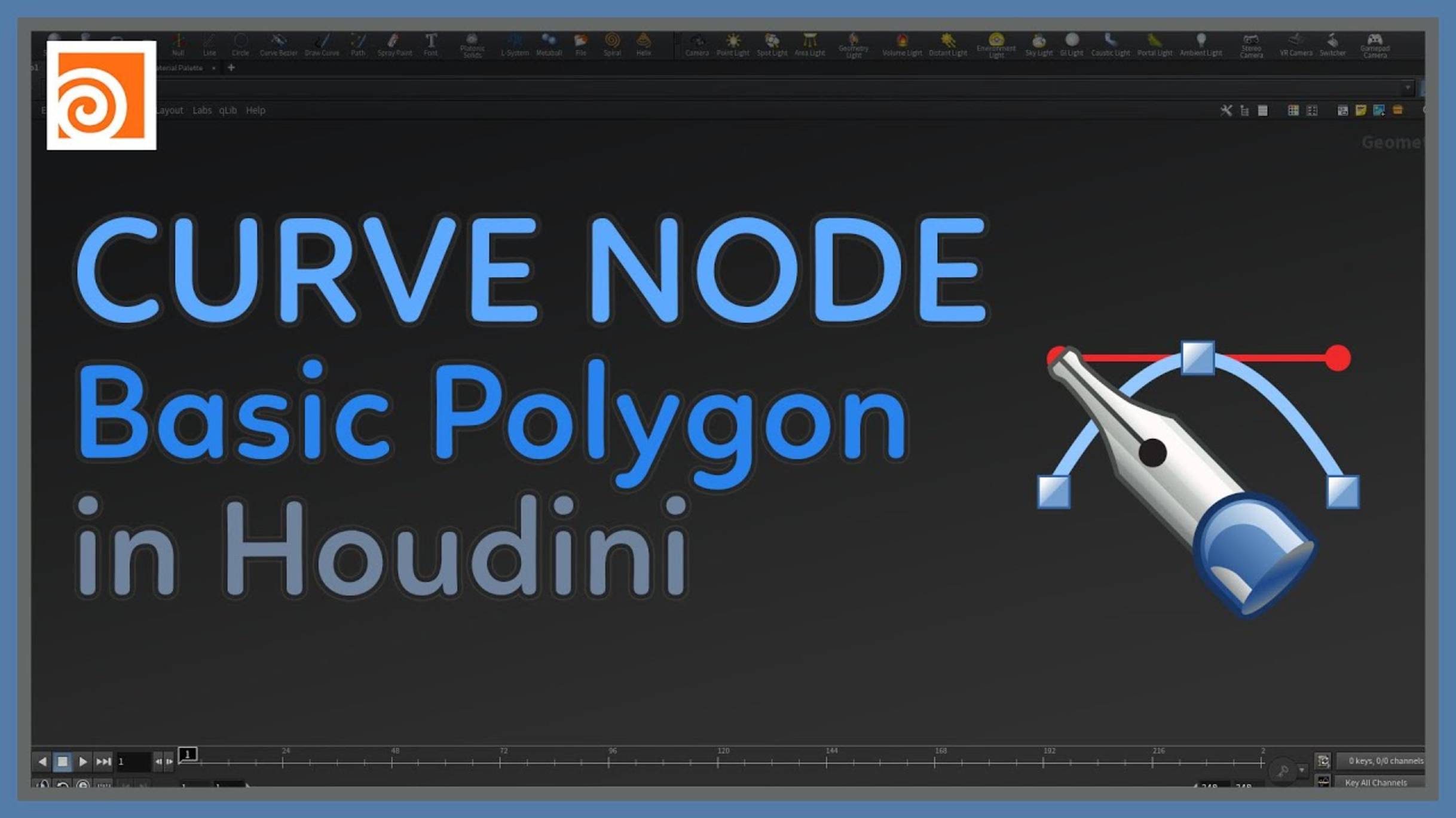 31 The Curve Tool Basic Polygons in Houdini смотреть онлайн