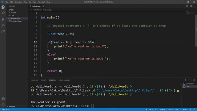 C OR logical operator смотреть онлайн