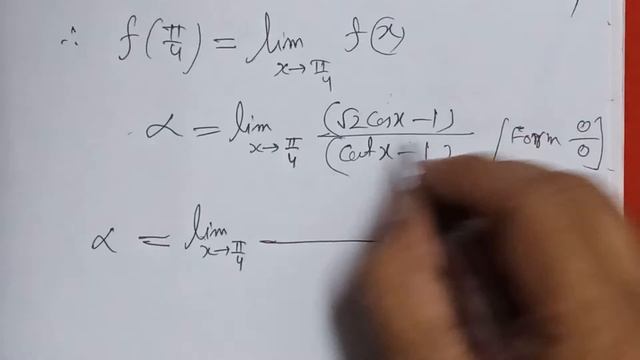f(x)=(√2cosx-1)/(cotx-1),x≠π/4,f(x)=α,x=π/4,what should be the value of α for which f(x) is continu смотреть онлайн