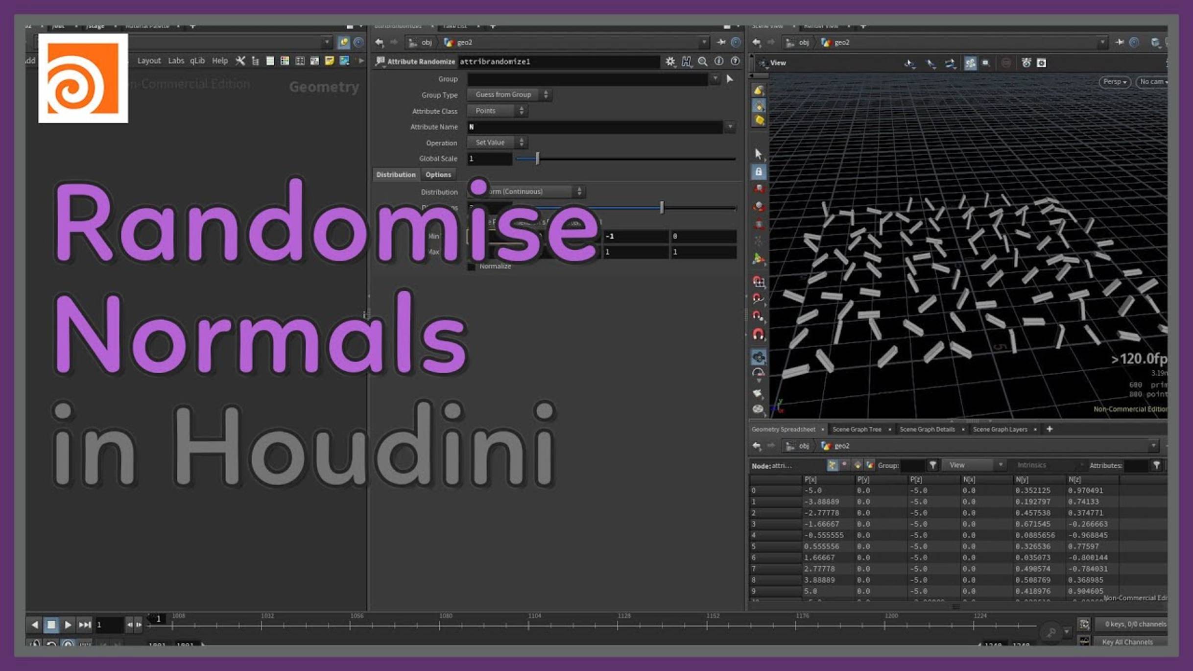 65 Randomise Normals in Houdini смотреть онлайн