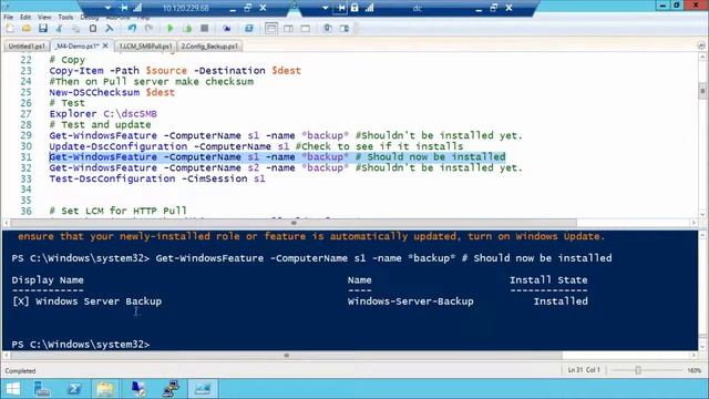 Powershell DSC Chapter 4 (Deploying Configurations Using a Pull Server) смотреть онлайн