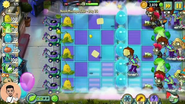 Plant vs Zombies 2 "Neon Mixtape Tour" "level 24" #gameplay смотреть онлайн