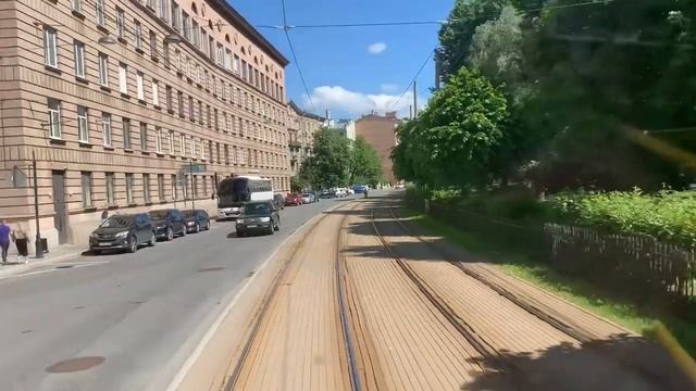 Самый длинный трамвайный маршрут Санкт-Петербурга 🚋 #tram #summer #saintpetersburg смотреть онлайн