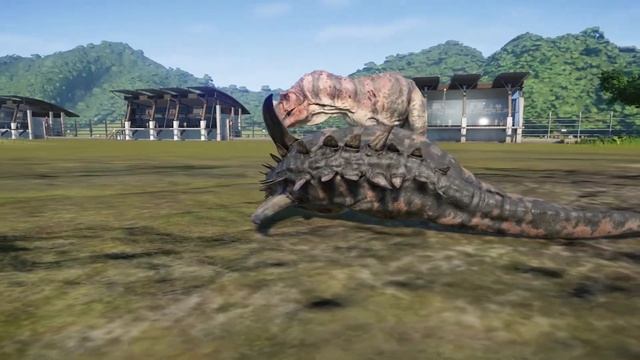 Dinosaurs Battle GIGANTSPINOSAURUS Vs CERATOSAURUS - Jurassic World Evolution смотреть онлайн