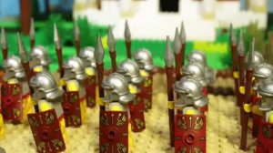 первая битва римлян против варваров Лего.