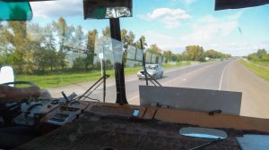 Автобус ЛиАЗ-677М (Х 754 НУ 22). Покатушки по Барнаулу+бонус звук «бутылок».