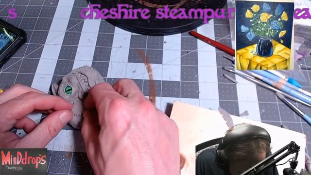 Cheshire steampunk cat head sculpt смотреть онлайн