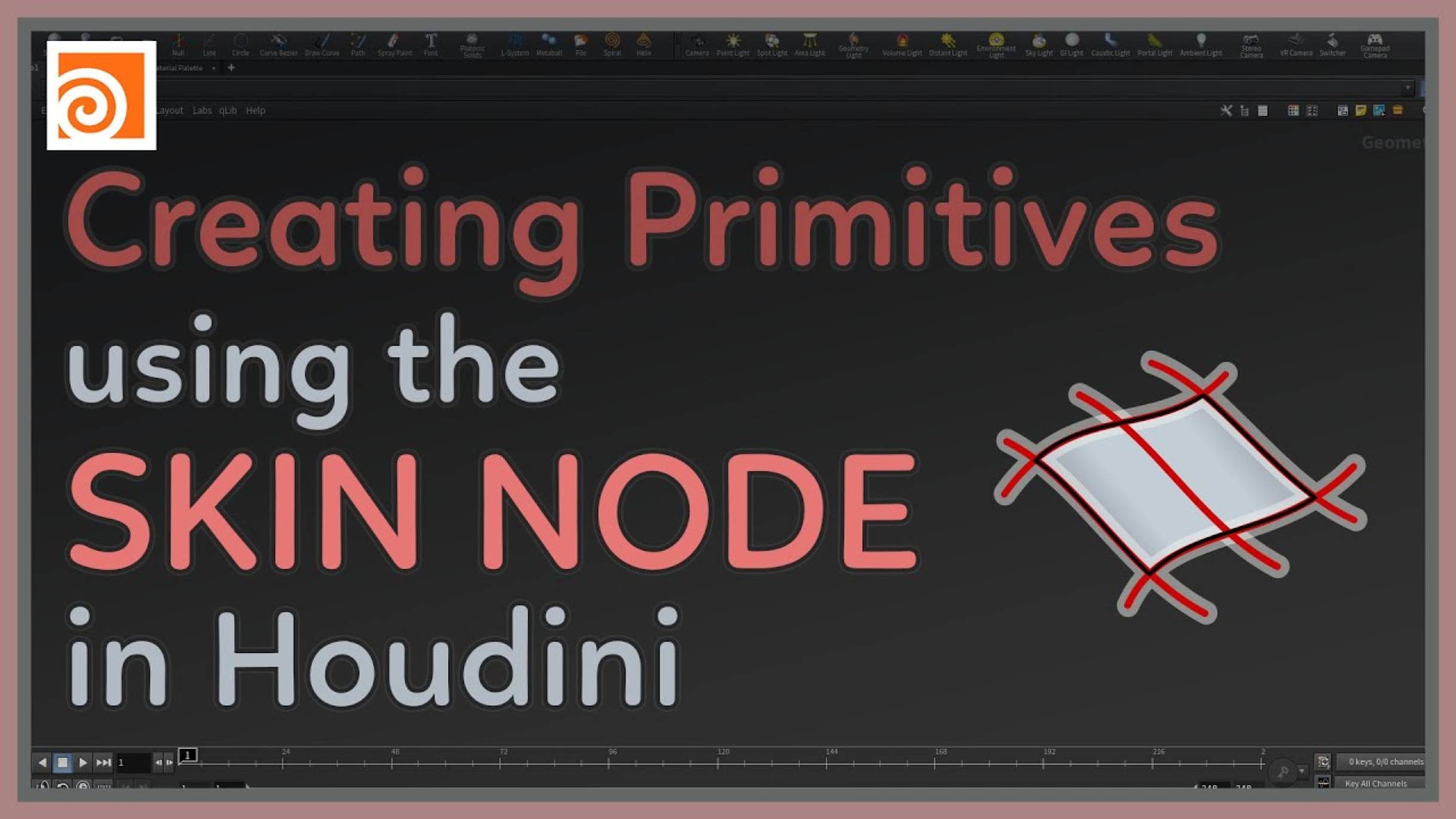 23 Creating Primitives using the Skin Node in Houdini смотреть онлайн