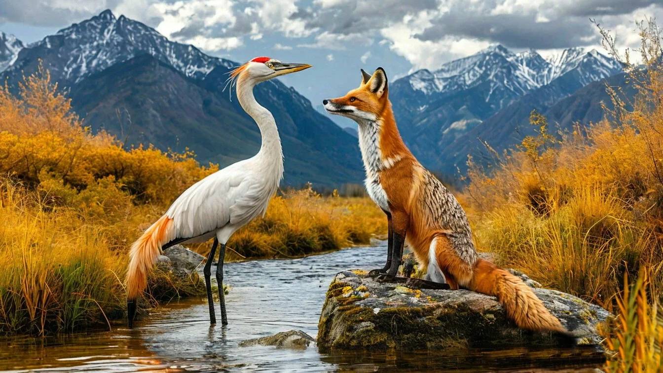 100 умов Алтайская народная сказка про лисичку и журавля смотреть онлайн