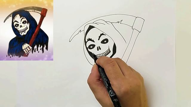 Sensenmann zeichnen / Totenkopf / Halloween / ❄️ Malen mit Agi ❄️ Schritt für Schritt [Einfach] смотреть онлайн
