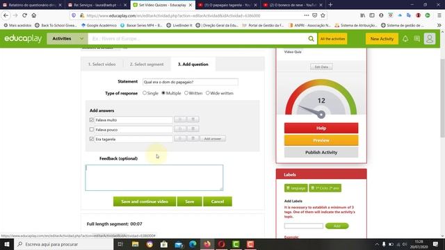 Educaplay - Video quiz: questionário com vídeo смотреть онлайн