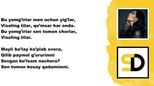 Munisa Rizayeva - Yomg’irlar (Lyrics) (Текст песни) (Qo'shiq so'zlari) (La lirica) смотреть онлайн