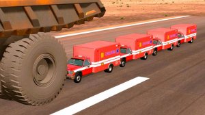 Машины  vs Белаз - BeamNG.drive игра про машины