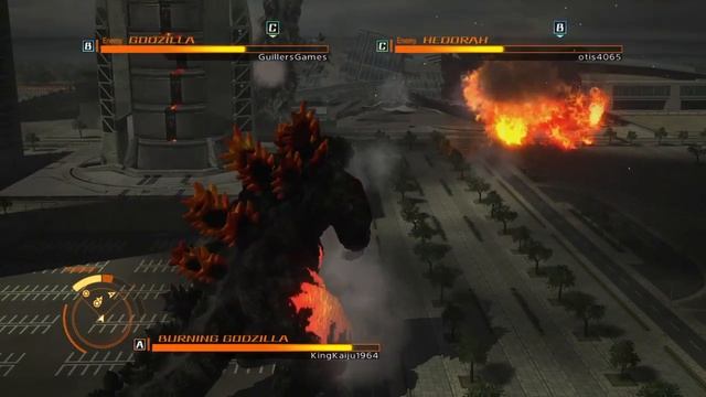 Godzilla PS4 Online Battles: Burning Godzilla vs Godzilla (Spiral Breath) vs Hedorah смотреть онлайн